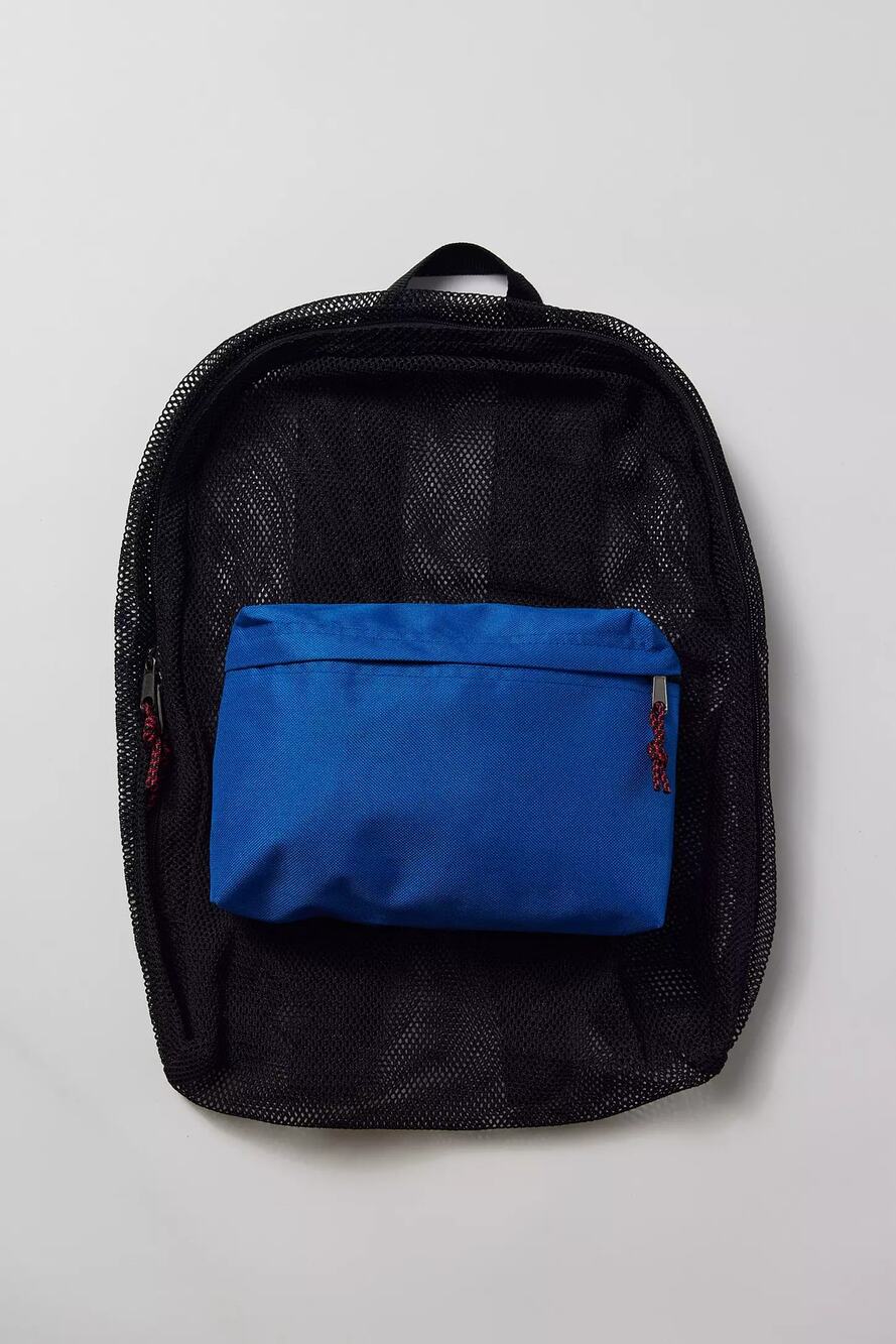New Urban Outfitter x Urban Renewal Vintage Black Blue Mesh Backpack
